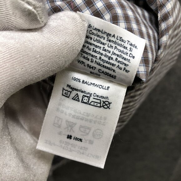 Eddie Bauer Short Sleeve Shirt Mens XXL Button Up Brown Check Plaid Cotton - Picture 8 of 9